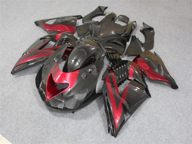 ABS Carenado Kawasaki ZX14R ZZR 1400 2006-2011 - Negro Rojo