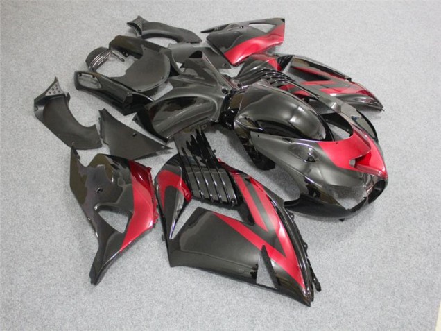ABS Carenado Kawasaki ZX14R ZZR 1400 2006-2011 - Negro Rojo