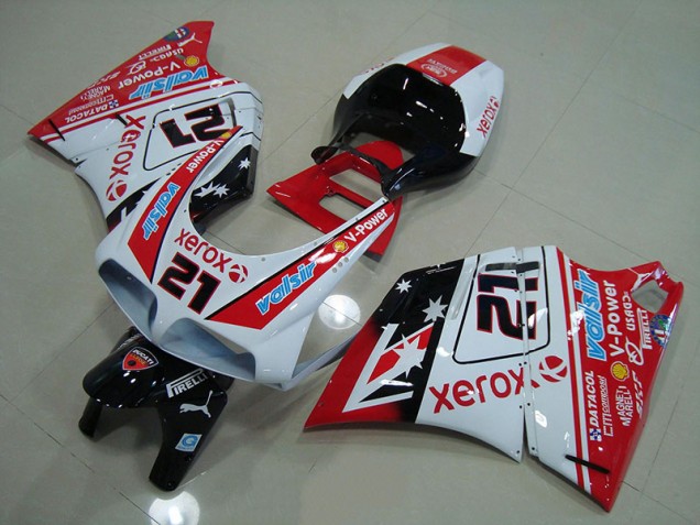 ABS Kits Carenado Ducati 748 916 996 996S 1993-2005 - Rojo Blanco Xerox 21 ABS Kits Carenado Ducati 748 916 996 996S 1993-2005 - Rojo Blanco Xerox 21