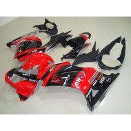 ABS Plástica Kawasaki ZX 250R 2008-2012 - Negro Rojo Monster