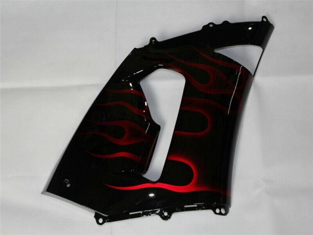 ABS Plástica Kawasaki ZX6R 2005-2006 - Rojo Negro ABS Plástica Kawasaki ZX6R 2005-2006 - Rojo Negro