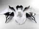 ABS Plástica Kawasaki ZX6R 2013-2018 - Blanco Negro ABS Plástica Kawasaki ZX6R 2013-2018 - Blanco Negro