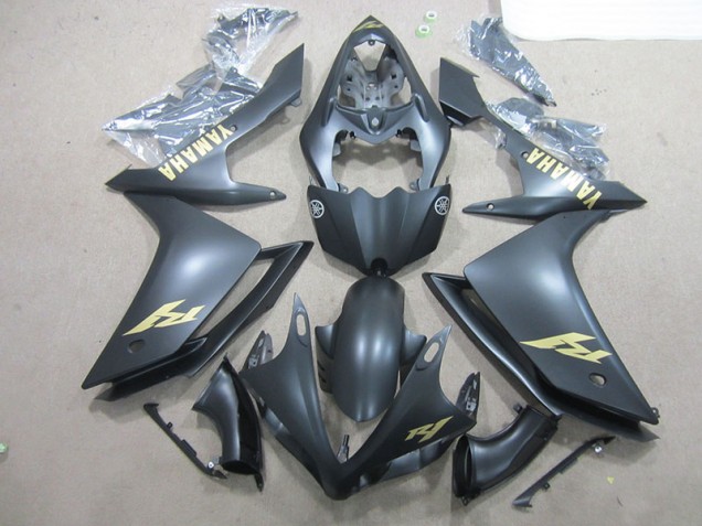 ABS Plástica Yamaha R1 2007-2008 - Negro Oro Calcomanías ABS Plástica Yamaha R1 2007-2008 - Negro Oro Calcomanías
