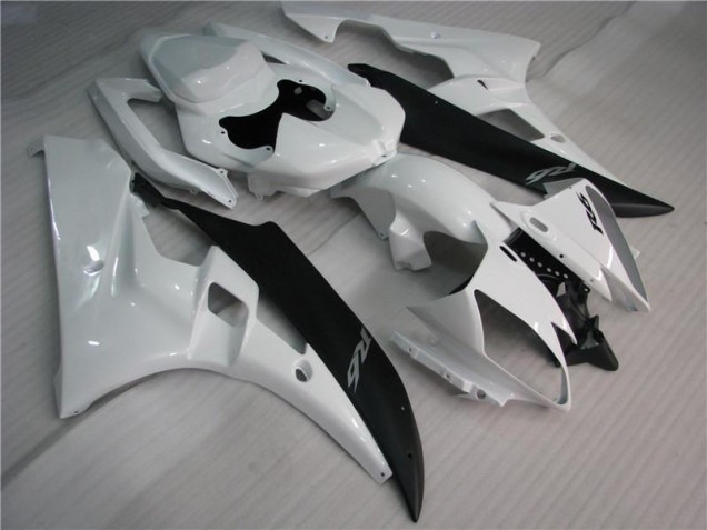 ABS Plástica Yamaha R6 2006-2007 - Blanco Negro ABS Plástica Yamaha R6 2006-2007 - Blanco Negro