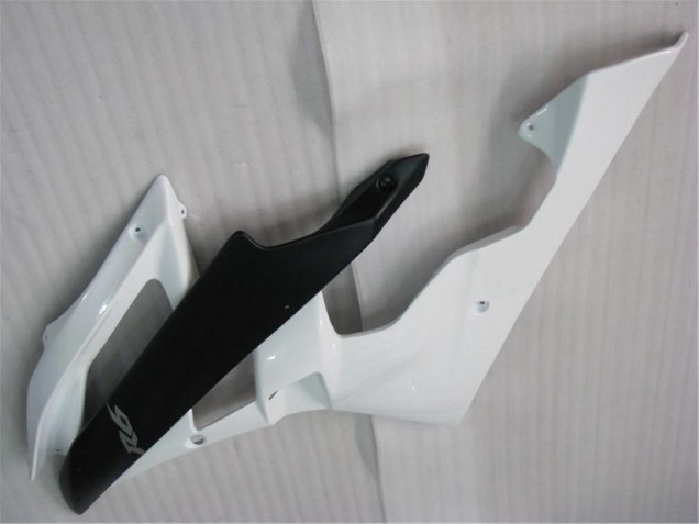 ABS Plástica Yamaha R6 2006-2007 - Blanco Negro ABS Plástica Yamaha R6 2006-2007 - Blanco Negro