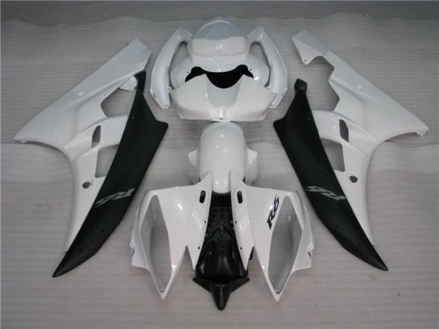 ABS Plástica Yamaha R6 2006-2007 - Blanco Negro ABS Plástica Yamaha R6 2006-2007 - Blanco Negro