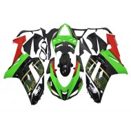 ABS Plástico Kawasaki ZX6R 2007-2008 - Verde Negro