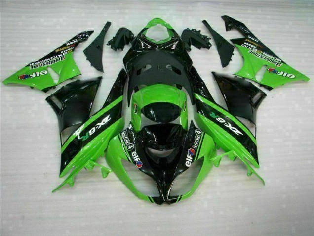 ABS Plástico Kawasaki ZX6R 2009-2012 - Verde Negro ABS Plástico Kawasaki ZX6R 2009-2012 - Verde Negro