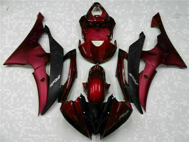 ABS Plástico Yamaha R6 2008-2016 - Rojo Negro ABS Plástico Yamaha R6 2008-2016 - Rojo Negro