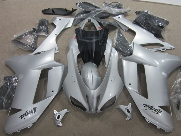 ABS Plásticos Kawasaki ZX6R 2007-2008 - Plata ABS Plásticos Kawasaki ZX6R 2007-2008 - Plata