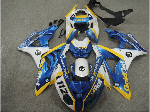 Carenado BMW S1000RR 2009-2014 - Blanco Azul GoldBet 112 Carenado BMW S1000RR 2009-2014 - Blanco Azul GoldBet 112