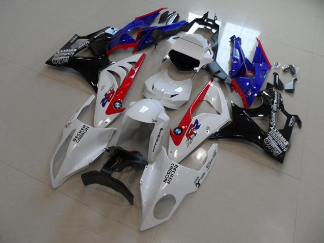 Carenado BMW S1000RR 2009-2014 - Blanco Azul Rojo Becker Carbon Carenado BMW S1000RR 2009-2014 - Blanco Azul Rojo Becker Carbon