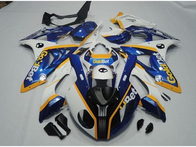 Carenado BMW S1000RR 2009-2014 - Negro Azul Blanco GoldBet Carenado BMW S1000RR 2009-2014 - Negro Azul Blanco GoldBet