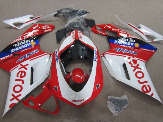 Carenado Ducati 1098 2007-2014 - Blanco Rojo Xerox Carenado Ducati 1098 2007-2014 - Blanco Rojo Xerox