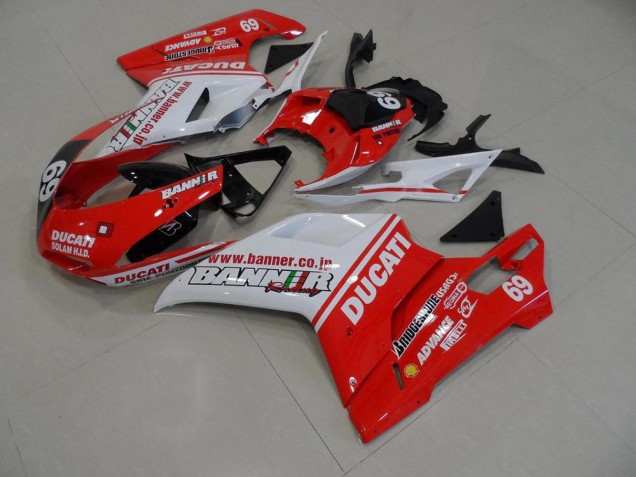 Carenado Ducati 848 1098 1198 2007-2014 - Naranja Banner 69 Carenado Ducati 848 1098 1198 2007-2014 - Naranja Banner 69