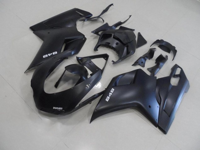 Carenado Ducati 848 1098 1198 2007-2014 - Negro Mate con Blanco 848 Carenado Ducati 848 1098 1198 2007-2014 - Negro Mate con Blanco 848