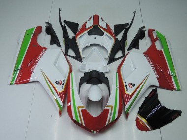 Carenado Ducati 848 1098 1198 2007-2014 - Rojo Blanco & Verde