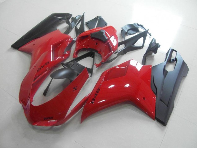 Carenado Ducati 848 1098 1198 2007-2014 - Rojo Negro Carenado Ducati 848 1098 1198 2007-2014 - Rojo Negro