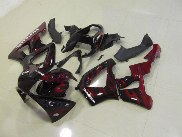 Carenado Honda CBR 900 RR 929 2000-2001 - Negro Rojo Llama Carenado Honda CBR 900 RR 929 2000-2001 - Negro Rojo Llama