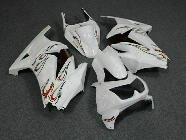 Carenado Kawasaki EX250 2008-2012 - Blanco Rojo Carenado Kawasaki EX250 2008-2012 - Blanco Rojo