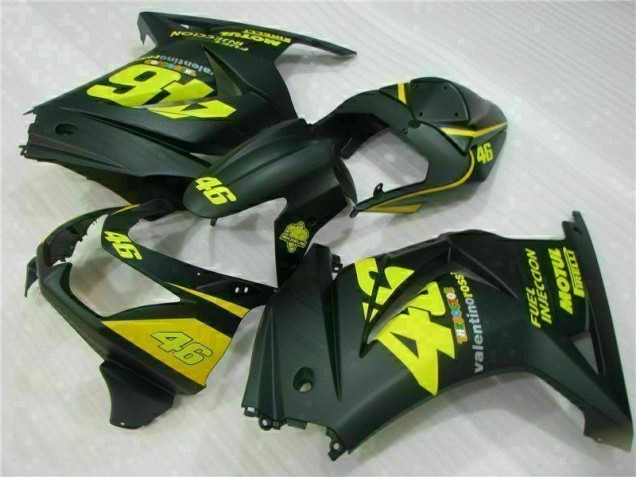 Carenado Kawasaki EX250 2008-2012 - Negro Amarillo 46 Carenado Kawasaki EX250 2008-2012 - Negro Amarillo 46