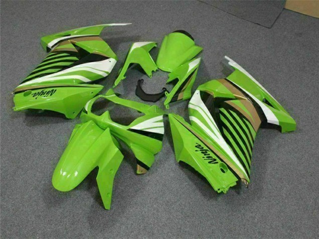 Carenado Kawasaki EX250 2008-2012 - Verde Blanco Negro Ninja Carenado Kawasaki EX250 2008-2012 - Verde Blanco Negro Ninja