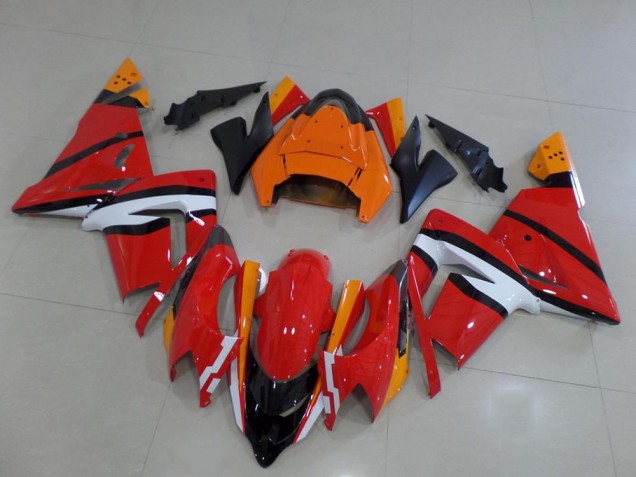 Carenado Kawasaki ZX10R 2003-2005 - Naranja Negro & Blanco Carenado Kawasaki ZX10R 2003-2005 - Naranja Negro & Blanco