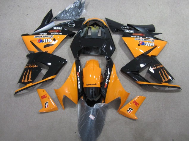 Carenado Kawasaki ZX10R 2003-2005 - Negro Naranja 3M Monster Carenado Kawasaki ZX10R 2003-2005 - Negro Naranja 3M Monster