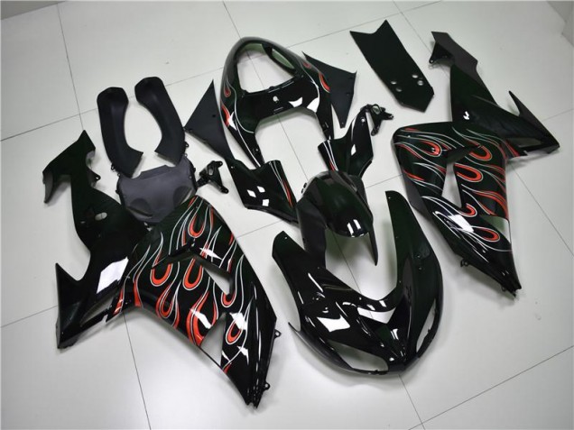 Carenado Kawasaki ZX10R 2006-2007 - Negro Gris Rojo Carenado Kawasaki ZX10R 2006-2007 - Negro Gris Rojo