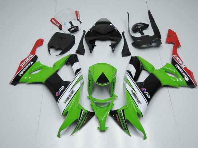 Carenado Kawasaki ZX10R 2008-2010 - Blanco Negro & Verde Carenado Kawasaki ZX10R 2008-2010 - Blanco Negro & Verde