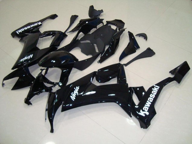 Carenado Kawasaki ZX10R 2008-2010 - Brillante Negro con Blanco Pegatinas Carenado Kawasaki ZX10R 2008-2010 - Brillante Negro con Blanco Pegatinas