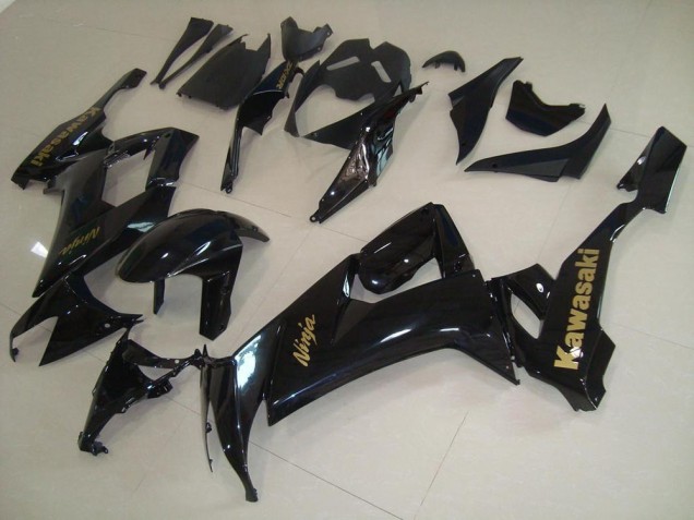 Carenado Kawasaki ZX10R 2008-2010 - Brillante Negro con Oro Pegatinas Carenado Kawasaki ZX10R 2008-2010 - Brillante Negro con Oro Pegatinas