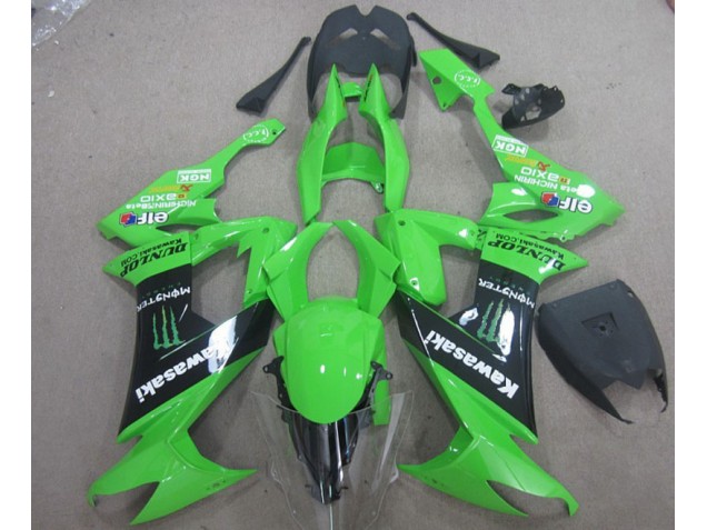 Carenado Kawasaki ZX10R 2008-2010 - Verde Negro Monster Carenado Kawasaki ZX10R 2008-2010 - Verde Negro Monster