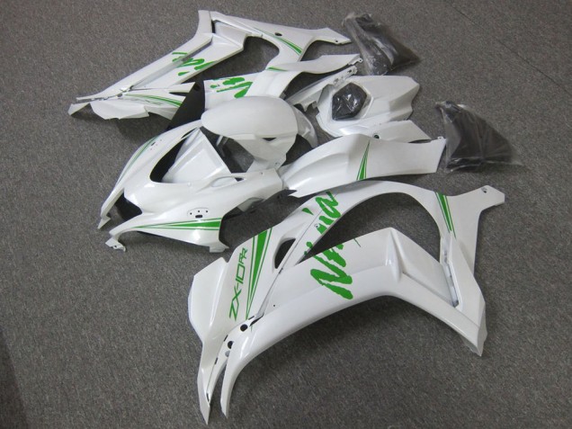 Carenado Kawasaki ZX10R 2016-2019 - Blanco Verde Carenado Kawasaki ZX10R 2016-2019 - Blanco Verde