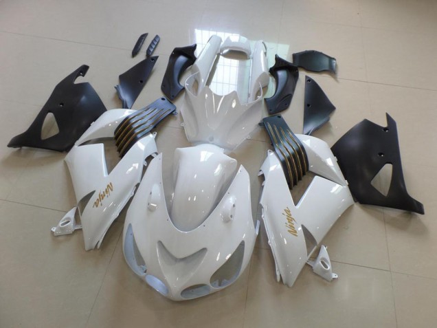 Carenado Kawasaki ZX14R ZZR 1400 2006-2011 - Blanco & Negro Mate Carenado Kawasaki ZX14R ZZR 1400 2006-2011 - Blanco & Negro Mate