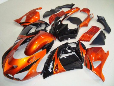 Carenado Kawasaki ZX14R ZZR 1400 2006-2011 - Naranja Negro