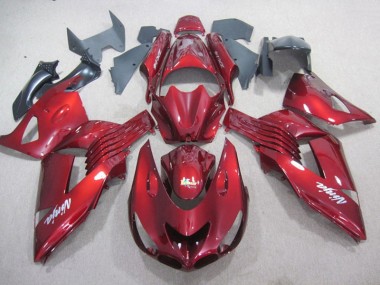Carenado Kawasaki ZX14R ZZR 1400 2006-2011 - Rojo Blanco Ninja Calcomanía