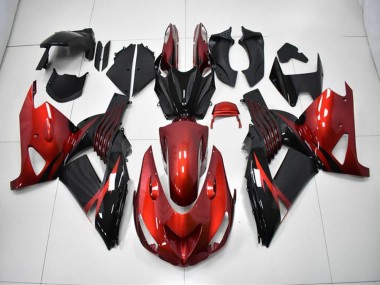 Carenado Kawasaki ZX14R ZZR 1400 2006-2011 - Rojo Negro