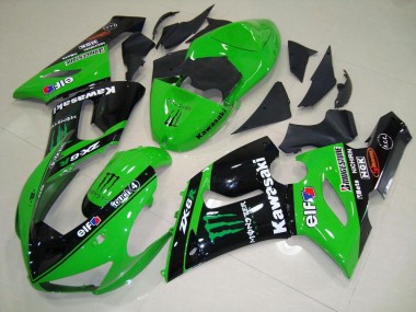 Carenado Kawasaki ZX6R 2005-2006 - Verde Monster