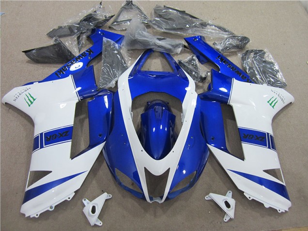 Carenado Kawasaki ZX6R 2007-2008 - Azul Blanco Monster Carenado Kawasaki ZX6R 2007-2008 - Azul Blanco Monster
