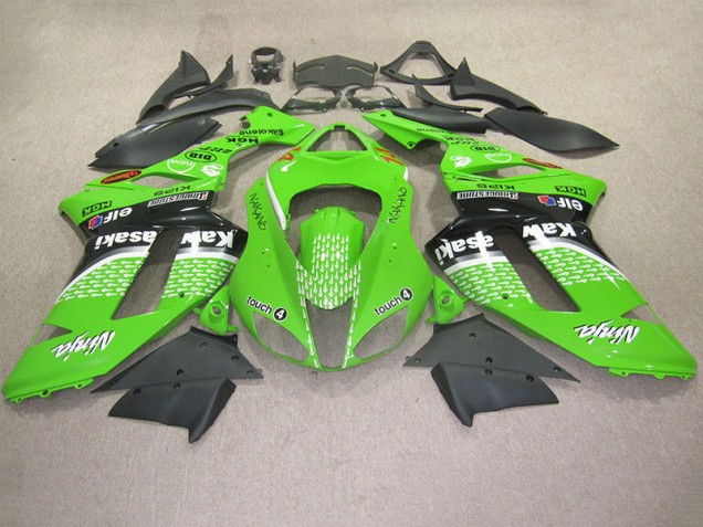 Carenado Kawasaki ZX6R 2007-2008 - Verde Touch 4 Carenado Kawasaki ZX6R 2007-2008 - Verde Touch 4
