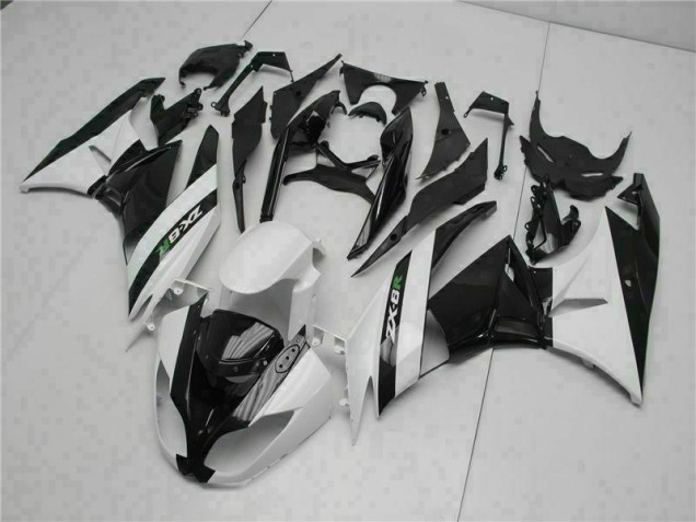 Carenado Kawasaki ZX6R 2009-2012 - Negro Blanco Carenado Kawasaki ZX6R 2009-2012 - Negro Blanco