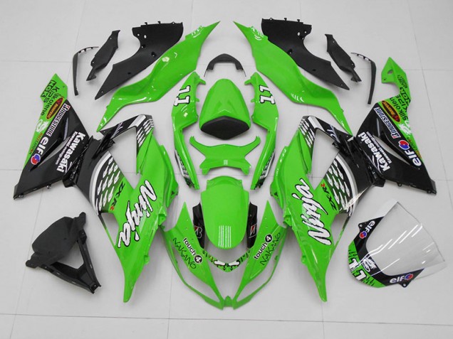 Carenado Kawasaki ZX6R 2013-2018 - Verde Negro 11 Carenado Kawasaki ZX6R 2013-2018 - Verde Negro 11