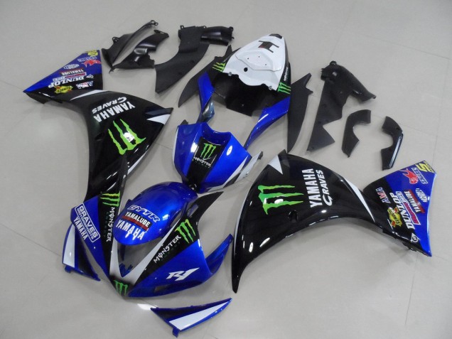 Carenado & Plástico Yamaha R1 2009-2011 - Azul Negro Monster Carenado & Plástico Yamaha R1 2009-2011 - Azul Negro Monster