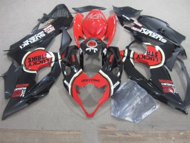 Carenado Suzuki GSXR 1000 K5 2005-2006 - Negro Lucky Strike Rojo Motul