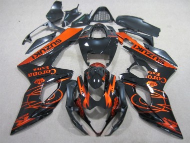 Carenado Suzuki GSXR 1000 K5 2005-2006 - Negro Naranja Corona Extra