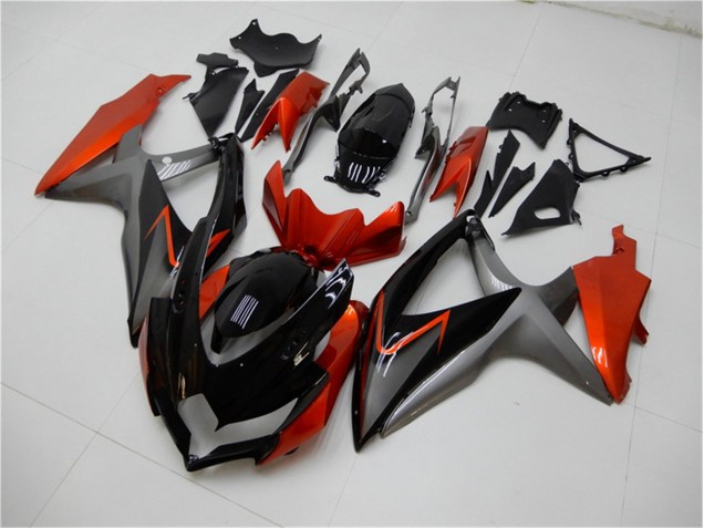Carenado Suzuki GSXR 600 / 750 K8 2008-2010 - Negro Naranja Gris Carenado Suzuki GSXR 600 / 750 K8 2008-2010 - Negro Naranja Gris