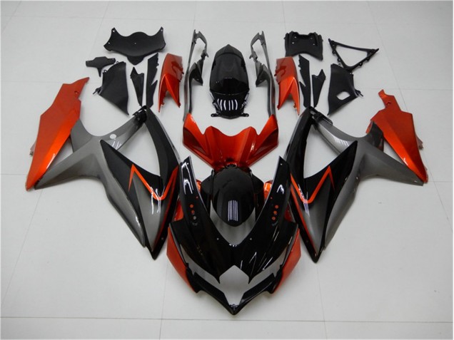 Carenado Suzuki GSXR 600 / 750 K8 2008-2010 - Negro Naranja Gris Carenado Suzuki GSXR 600 / 750 K8 2008-2010 - Negro Naranja Gris