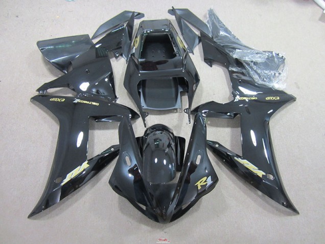 Carenado Yamaha R1 2002-2003 - Negro Oro Calcomanías Carenado Yamaha R1 2002-2003 - Negro Oro Calcomanías