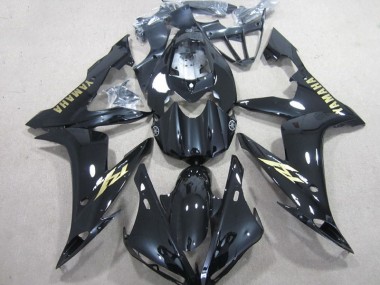 Carenado Yamaha R1 2004-2006 - Negro Blanco Oro Calcomanía